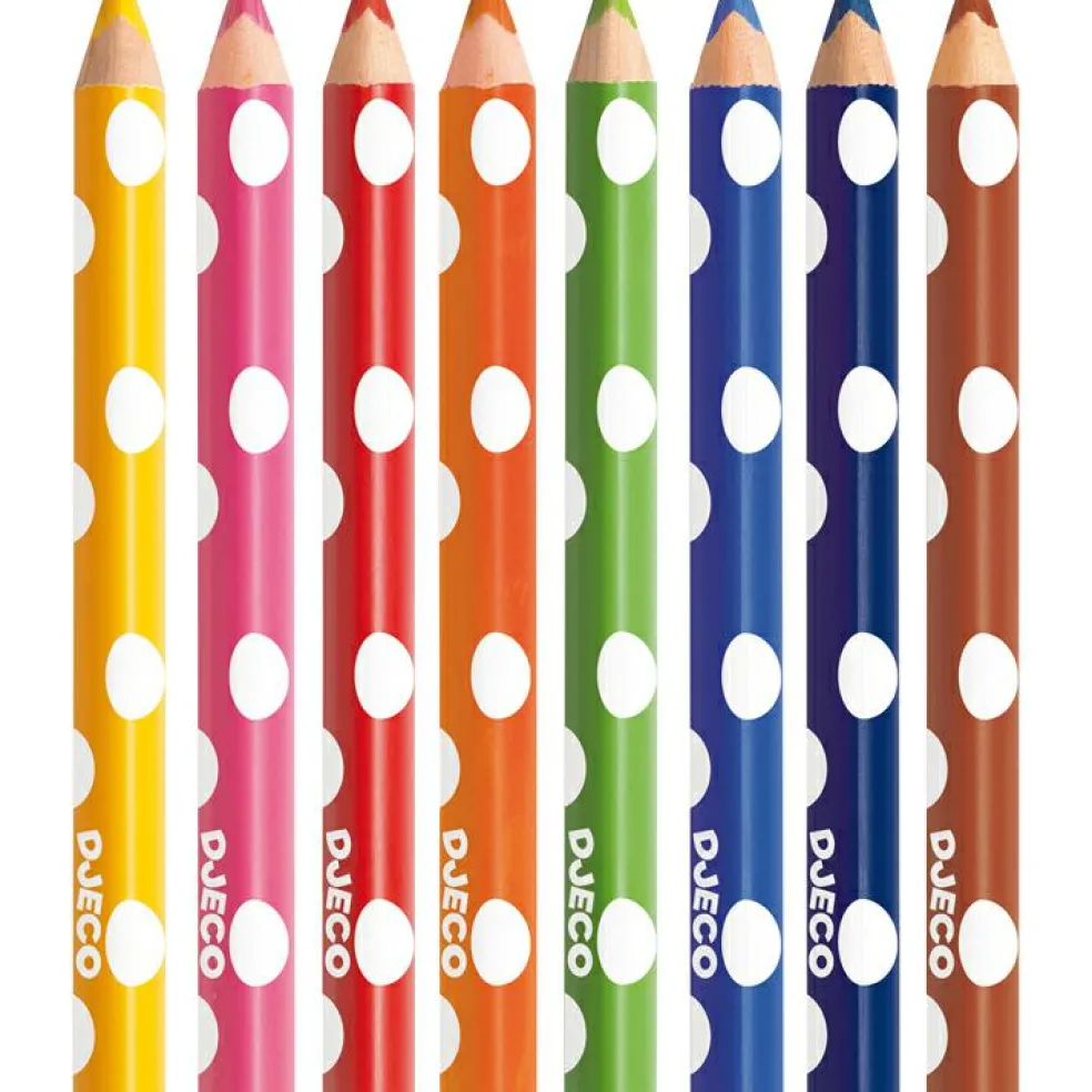 8 crayons de couleur pour les petits
