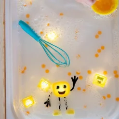 4 cubes lumineux Alex jaune