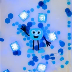 4 cubes lumineux Blair Bleu