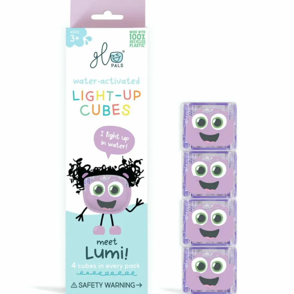 4 cubes lumineux Lila violet