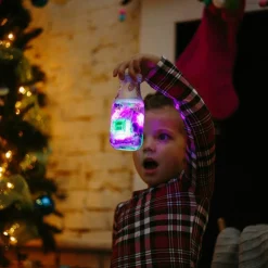 4 cubes lumineux Lila violet