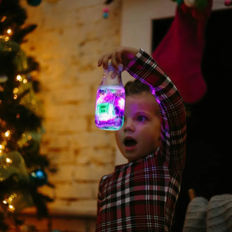 4 cubes lumineux Lila violet