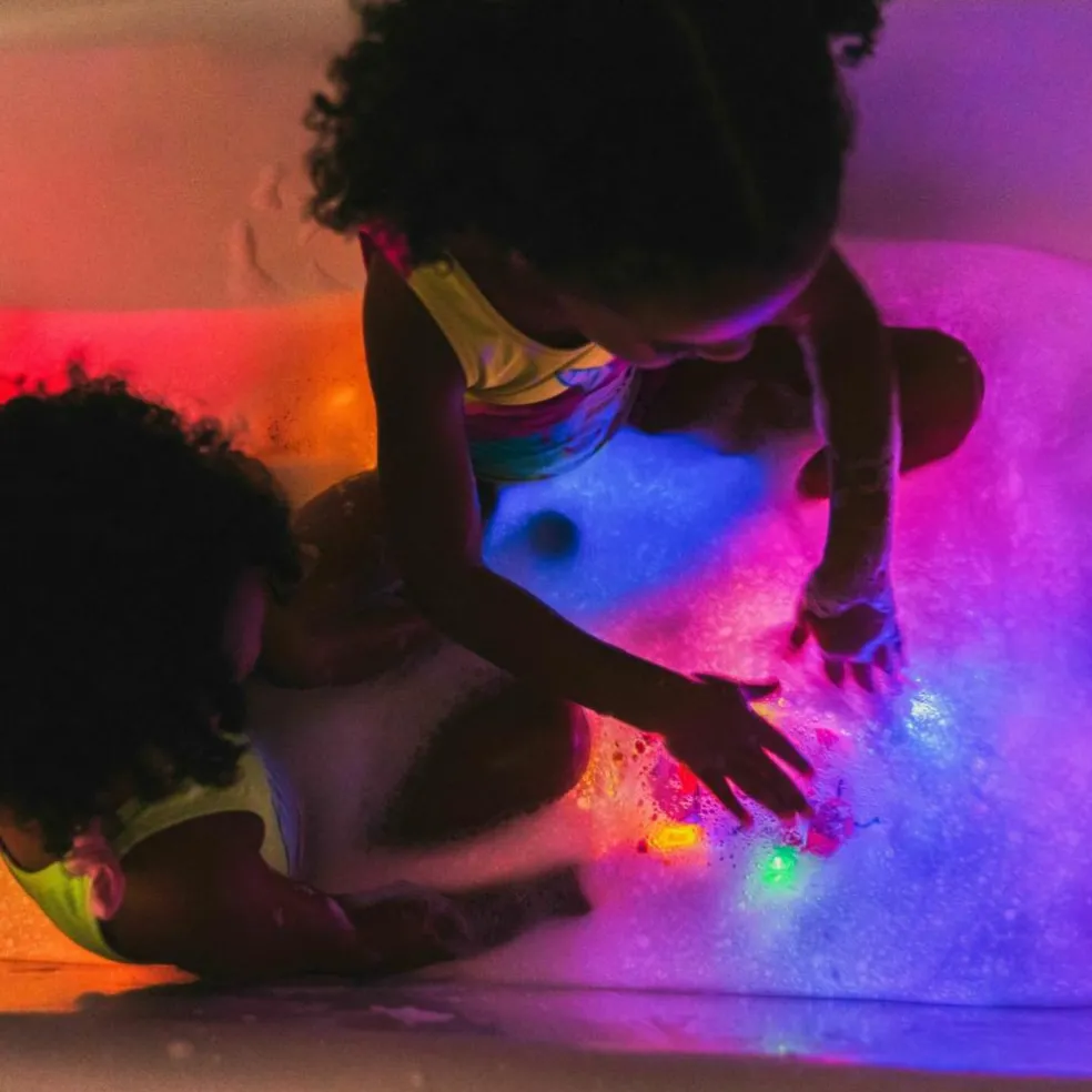 4 cubes lumineux Lila violet