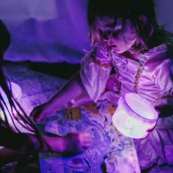 4 cubes lumineux Lila violet