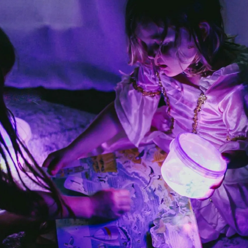 4 cubes lumineux Lila violet