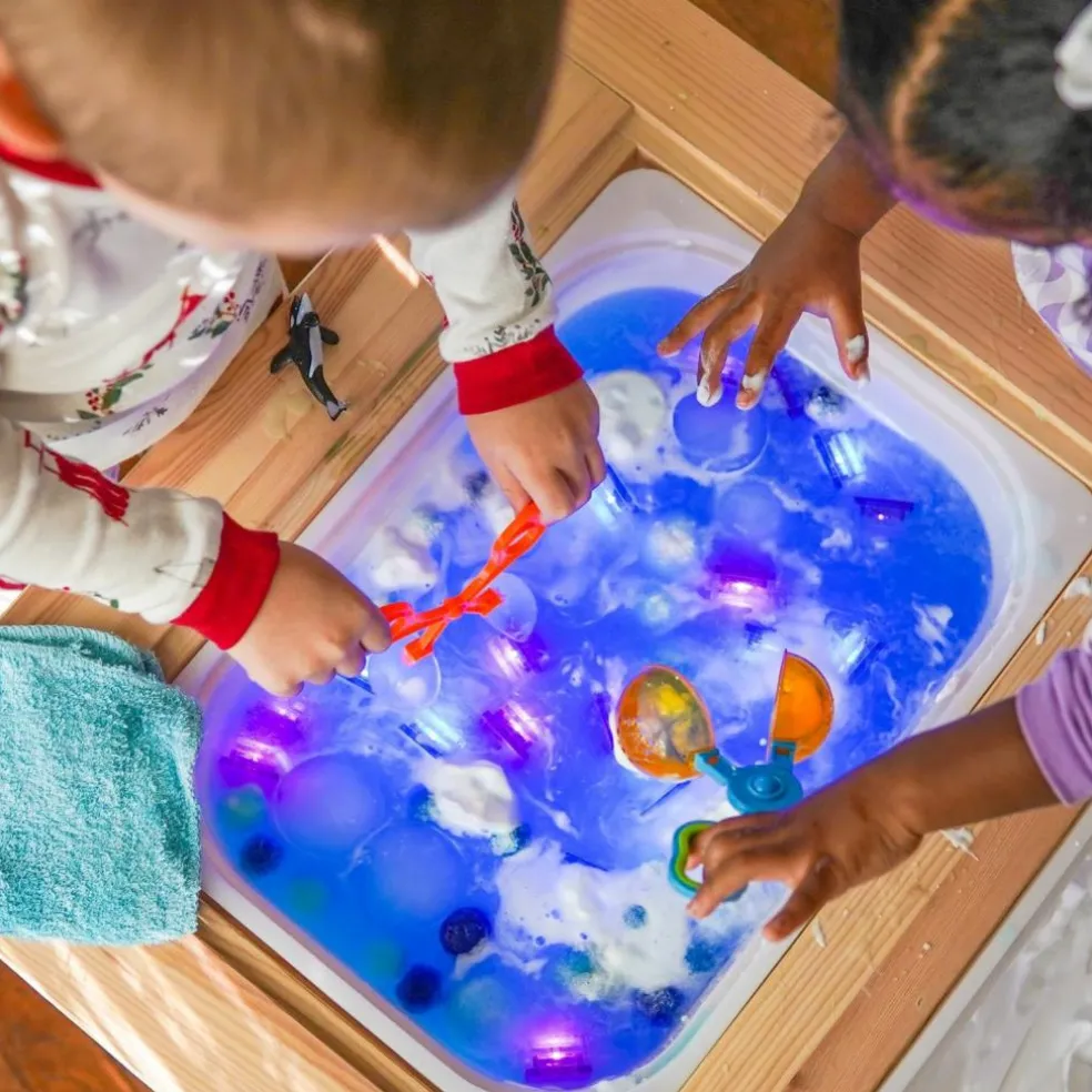 4 cubes lumineux Lila violet