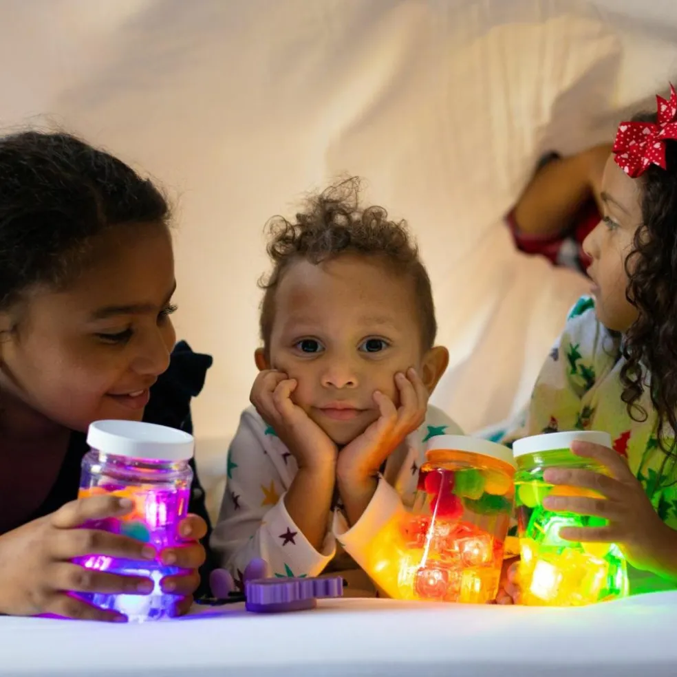 4 cubes lumineux Lila violet