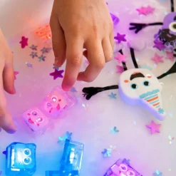 4 cubes lumineux Party Pal blanc