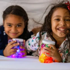 4 cubes lumineux Sammy rouge