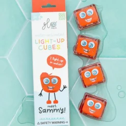 4 cubes lumineux Sammy rouge
