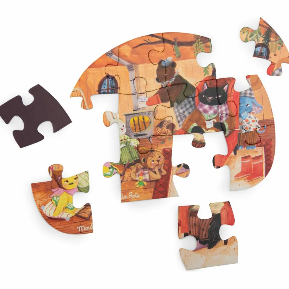 4 mini puzzles des repas Les Minouchkas (4x12 pièces)