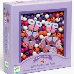 450 perles en bois Papillons