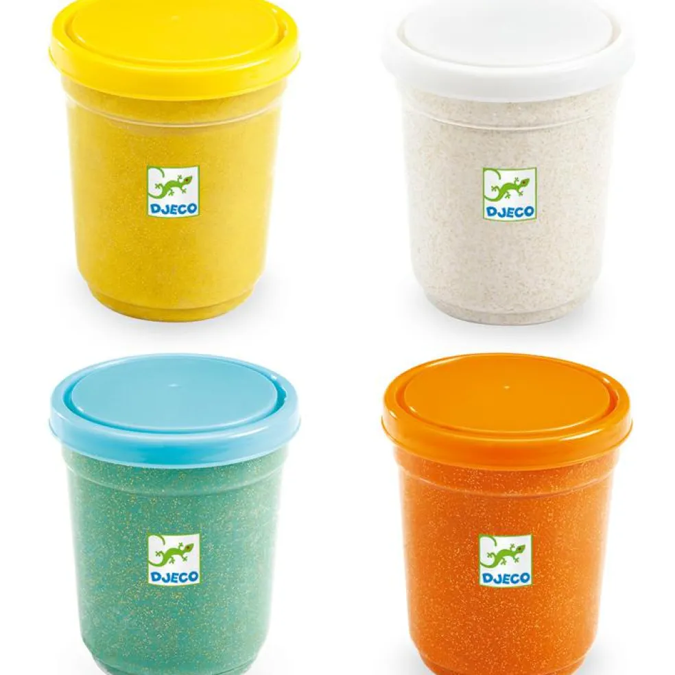 4 pots de pâte à modeler pailletée