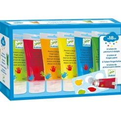 6 tubes de peinture à doigt