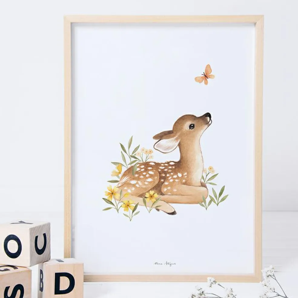 Affiche faon Oh deer (30 x 40 cm)