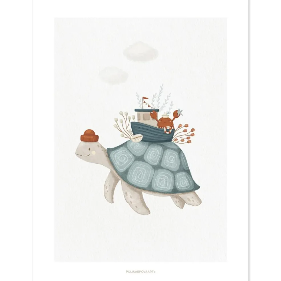 Affiche La tortue (30x40 cm)