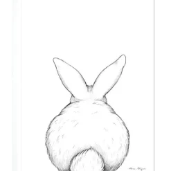 Affiche lapin de dos (30 x 40 cm)