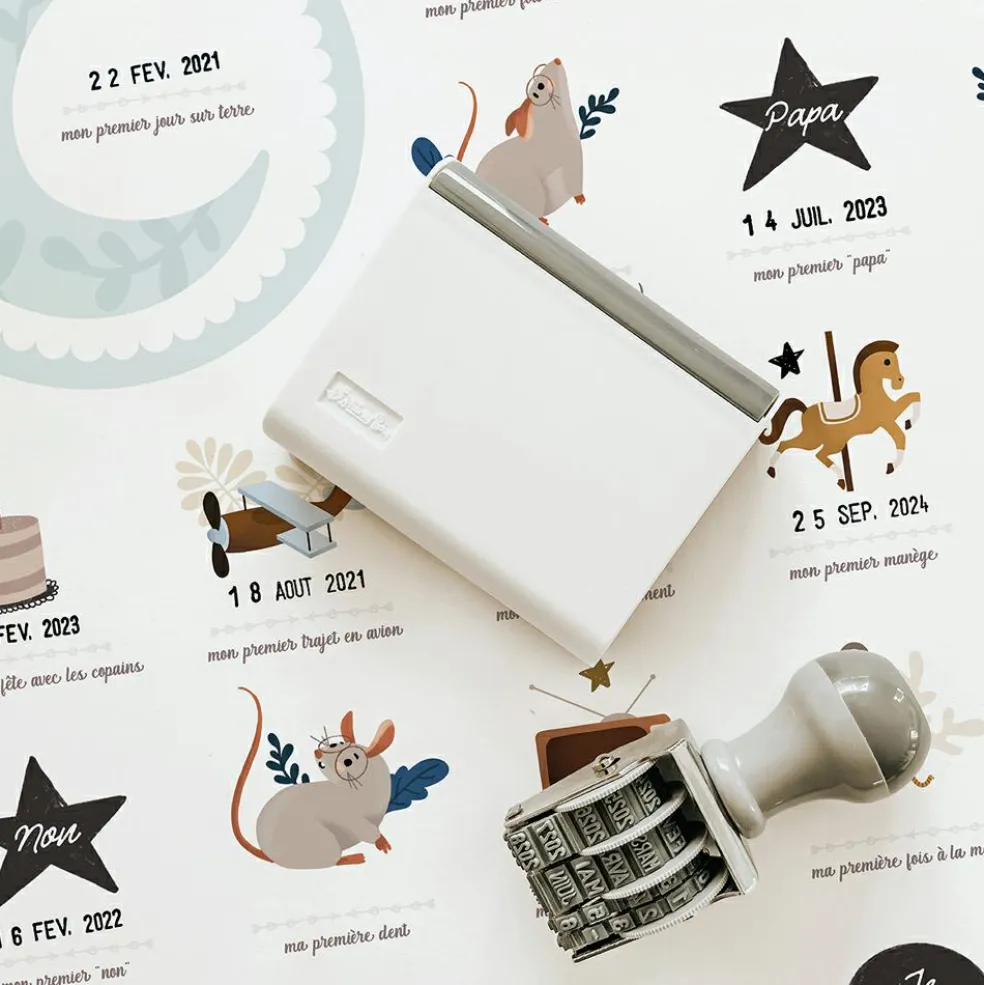 Affiche Mes Premières Fois Souris Cobalt maman et papa (40 x 50 cm)