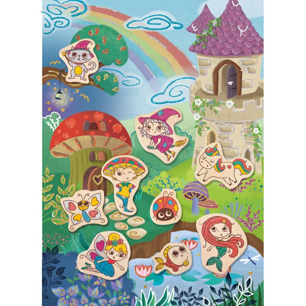 Aimants féeriques à colorier