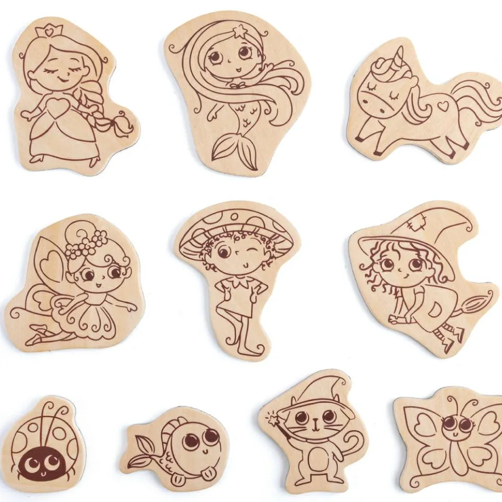 Aimants féeriques à colorier