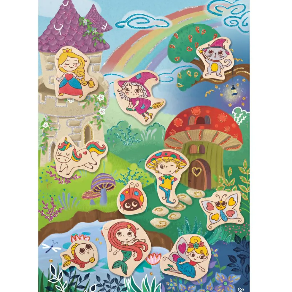 Aimants féeriques à colorier