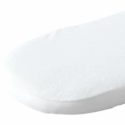 Alèse en coton bio blanc pour matelas de landau (72 x 33 cm)