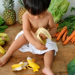 Ana la banane de dentition latex d'hévéa