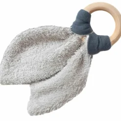 Anneau de dentition en bois Bleu pétrole