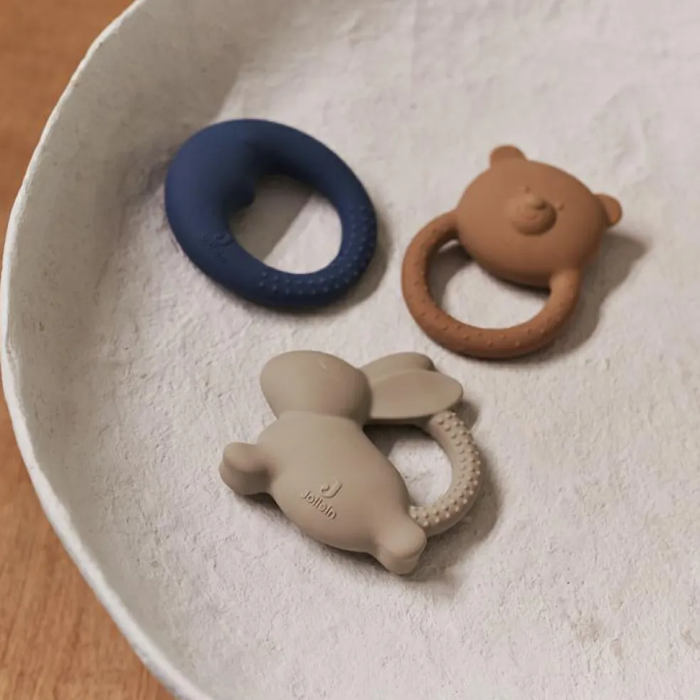 Anneau de dentition en caoutchouc Lapin Nougat