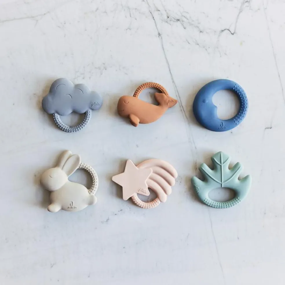 Anneau de dentition en caoutchouc Lapin Nougat