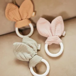 Anneau de dentition en silicone Bunny Ears Wild Rose