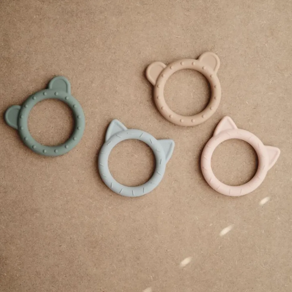 Anneau de dentition en silicone Bear Dried thyme