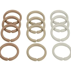 Anneaux d'attache jouet Little Loops beige (12 pièces)