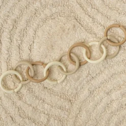 Anneaux d'attache jouet Little Loops beige (12 pièces)