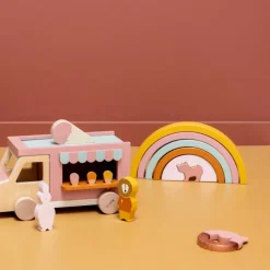 Arc-en-ciel à empiler en bois Mrs. Cat