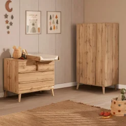 Armoire 2 portes Martha finition chêne