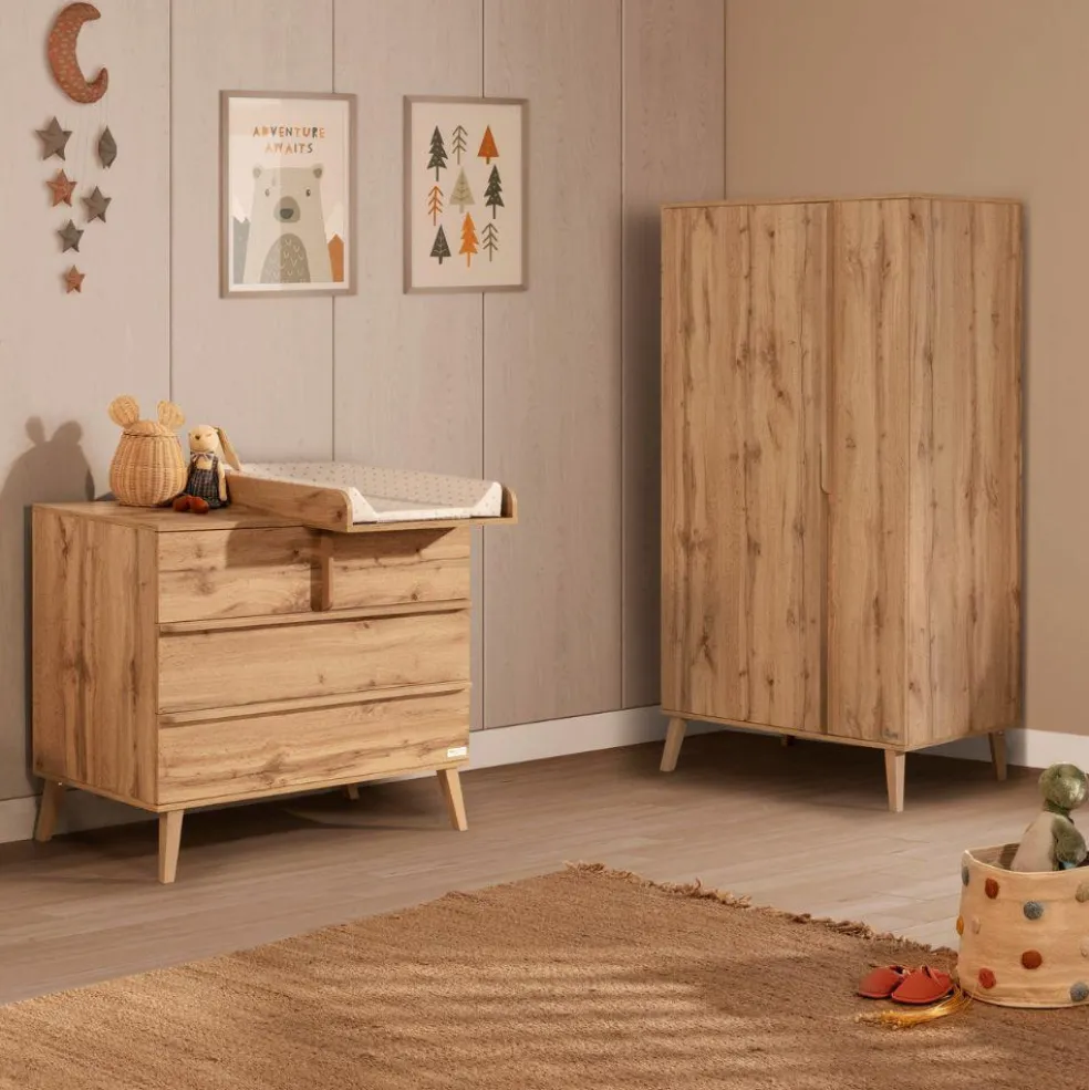 Armoire 2 portes Martha finition chêne