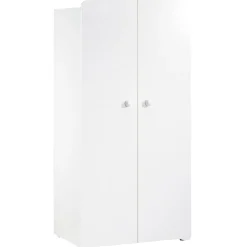 Armoire 2 portes New Basic Boutons boule blanc