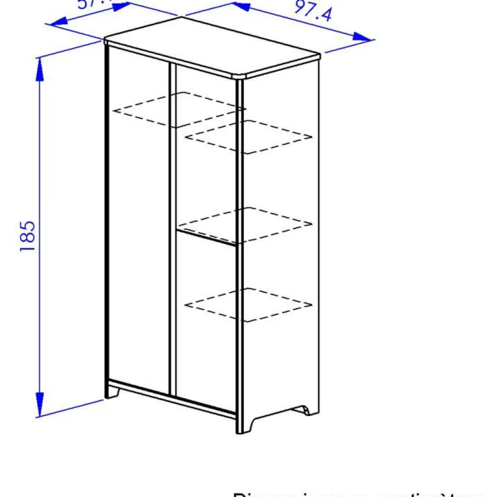Armoire 3 portes Sacha chêne du bocage