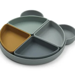 Assiette à compartiments Arne Mr Bear Blue fog multi mix