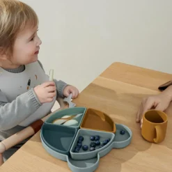 Assiette à compartiments Arne Mr Bear Blue fog multi mix