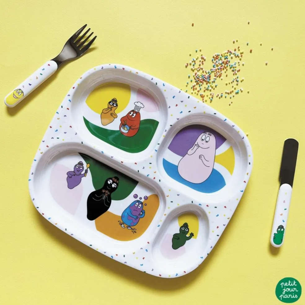 Assiette à compartiments Barbapapa