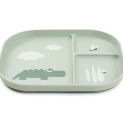 Assiette à compartiments Croco Vert