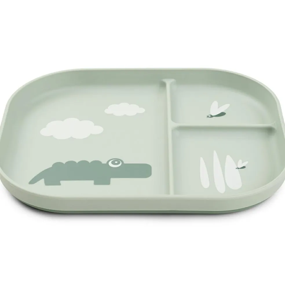 Assiette à compartiments Croco Vert