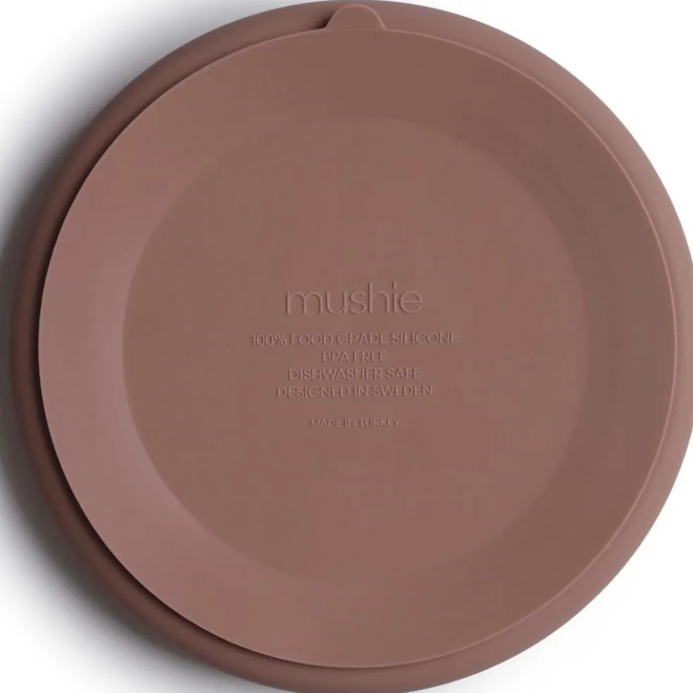 Assiette à compartiments en silicone avec ventouse Cloudy mauve