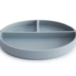 Assiette à compartiments en silicone avec ventouse Powder blue