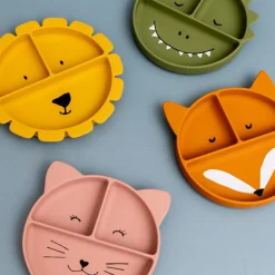 Assiette à compartiments en silicone Mr. Fox