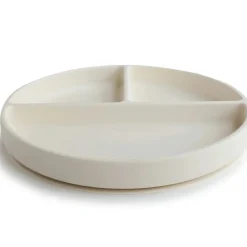 Assiette à compartiments en silicone avec ventouse Ivory