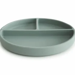 Assiette à compartiments en silicone avec ventouse Cambridge blue