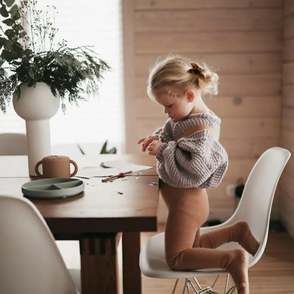 Assiette à compartiments en silicone avec ventouse Dried thyme